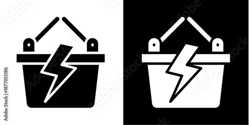 Demand Shock  Icon Set White Glyph Style Collection
