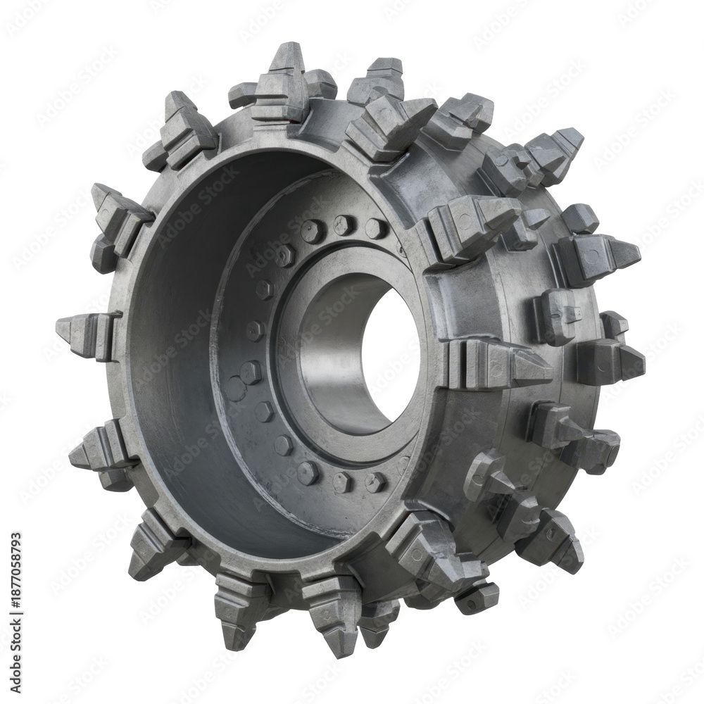 Fototapeta premium Heavy duty roller for soil compaction