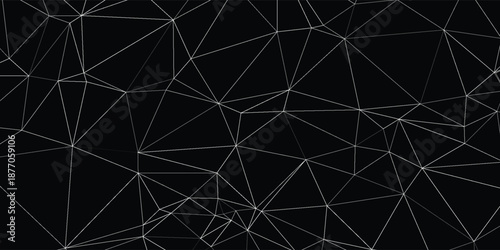 Abstract Black Polygonal geometrical pattern. Triangular modern style.abstract dark polygon