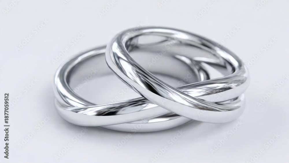 Fototapeta premium Interlocking Silver Rings