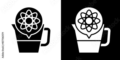 Colloid  Icon Set White Style Collection