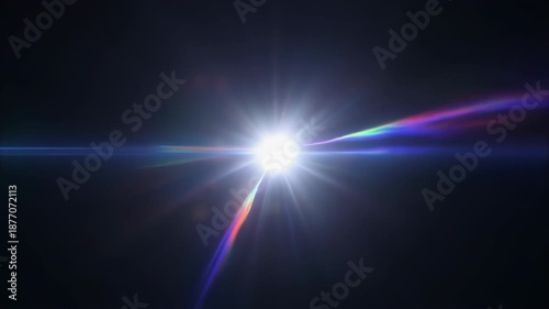 Abstract Light Flare with Prismatic Spectrum