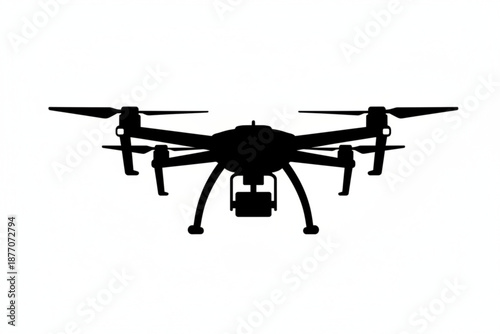 Drone Silhouette: This image showcases a drone in silhouette, emphasizing its sleek design. The drone's form and composition evoke feelings of technological advancement and modern exploration.
