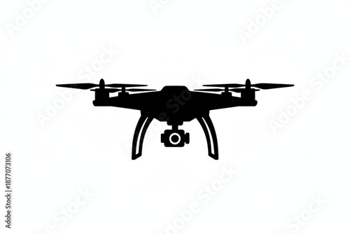 Drone Silhouette: A stark silhouette of a drone, with its intricate propellers and camera, is captured against a clean backdrop, creating a sense of technological prowess and aerial potential.