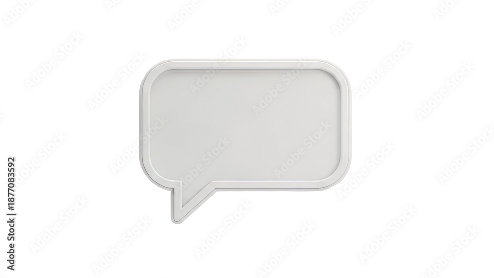 Fototapeta premium Blank White Speech Bubble Icon