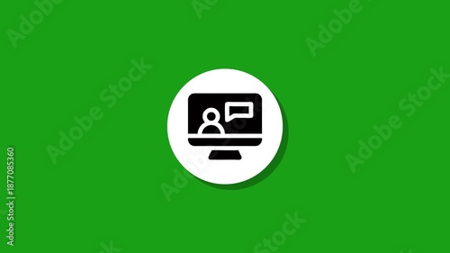 Simple animation of online learning concept icon appearing and disappearing