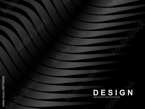 Premium background with diagonal gradient black luxury stripes pattern. Vector horizontal template for digital business banner, formal invitation, luxury voucher, prestigious gift certificate, etc.