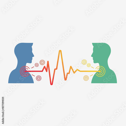 Communication health, connection, and vital signs concept