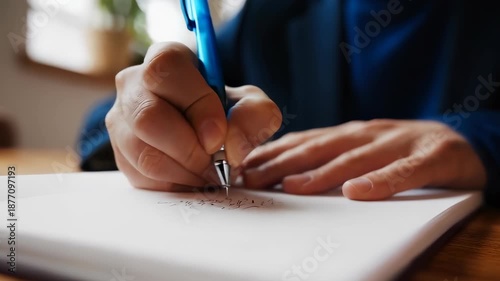  Writing with a Pen on Paper