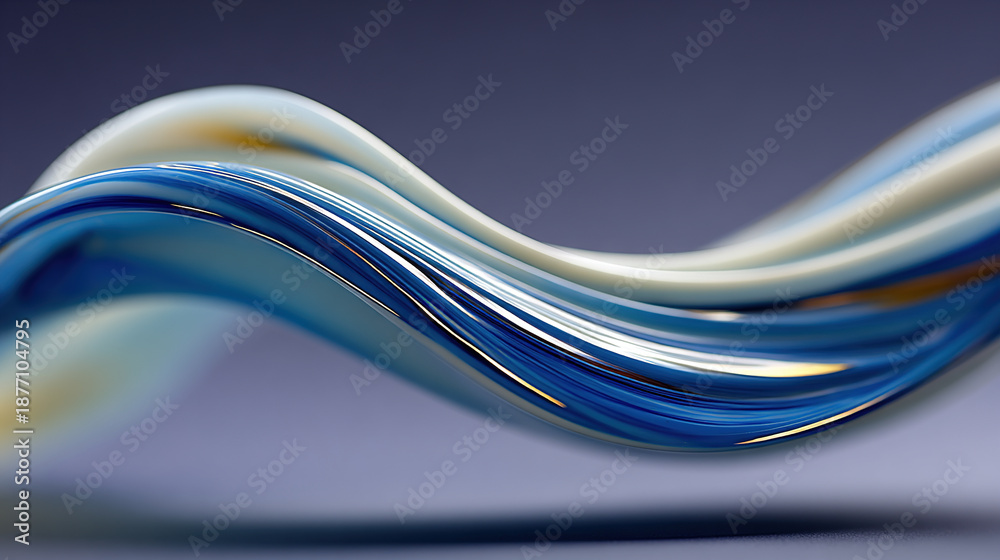 custom made wallpaper toronto digitalClose-up of intertwined glass strands with blue and white colors.