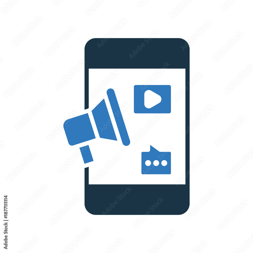 Fototapeta premium Advertisement mixed color icon