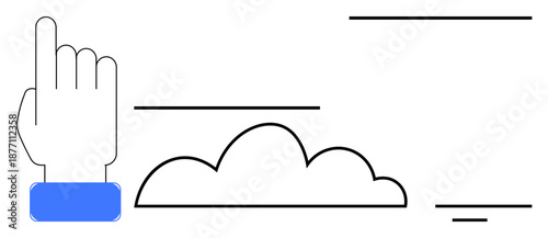 Cloud computing concept. Cloud visuals digital storage and online connectivity. Cloud computing enables seamless online services and data access. For IT, connectivity, technology, digital