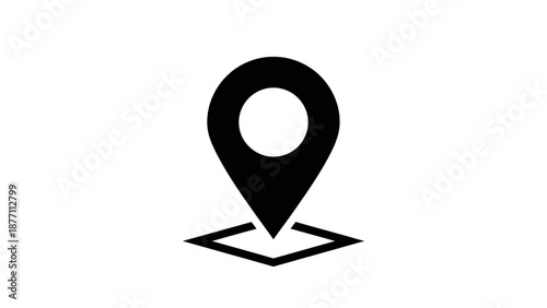 Location marker icon representing a precise geographical point on a map or digital interface