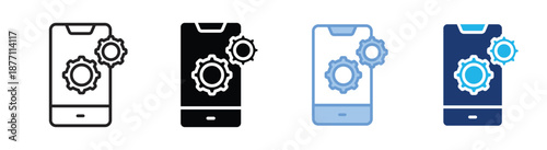 Optimization icon set multiple style collection