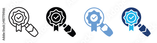 Quality control icon set multiple style collection