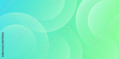 minimalist banner background,green and blue gradations,soft color,memphis,circle pattern,vector art modern.