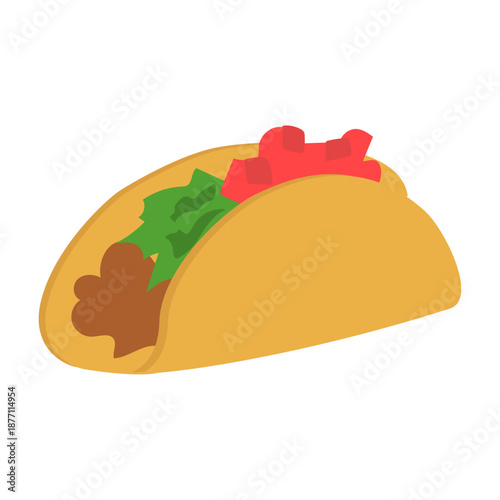 Mexican Taco with Meat and Vegetables / 肉と野菜がたっぷり入ったメキシカンタコス