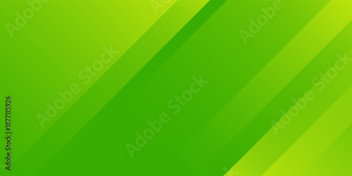 Abstract bright green banner background template vector with overlay curve shapes. Green background with trendy pattern design. Eps10 vector