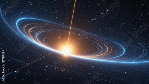 Gravity warping spacetime around a bright star in deep space