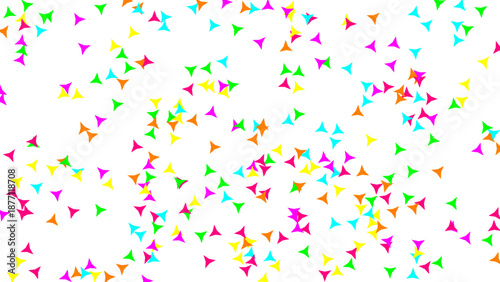 Colorful Triangles on White Background: Modern Abstract Design
