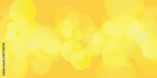 Golden Yellow Bokeh Light Background With Soft Glow And Circular Orbs