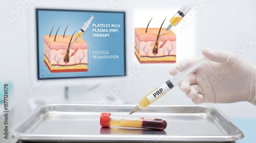 PRP therapy depicted throug...
