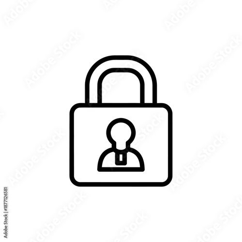 Secure Lock Icon Representing Digital Security and Privacy Protection