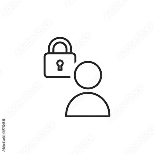 Secure User Authentication Icon for Privacy and Data Protection