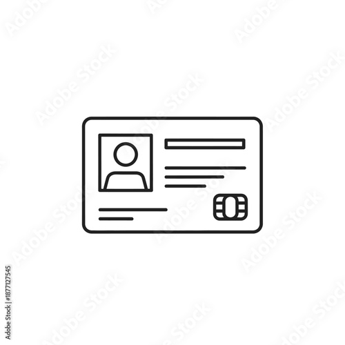 Ultralight Modern ID Card with Personal Information and Secure Chip Design