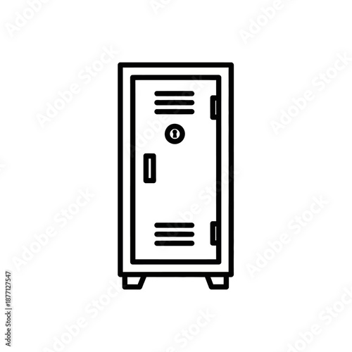 Simple Industrial Steel Locker for Storage and Security in Commercial Spaces