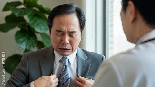 カウンセリング中の精神科医と患者