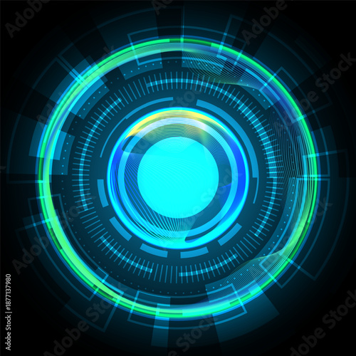 Futuristic HUD Interface wi...
