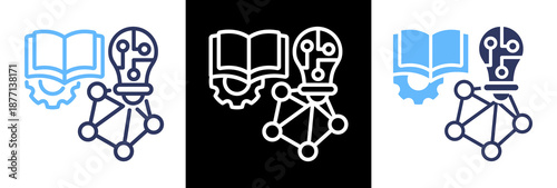 Deep Learning triple icon