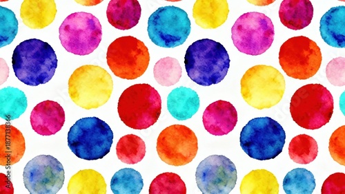 Vibrant Watercolor Dots Pattern
