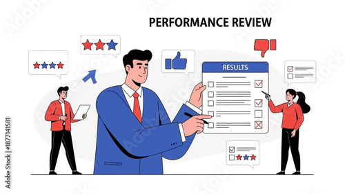 Business performance review, rating, evaluation, feedback, team assessment