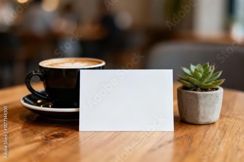 Coffee and Succulent: A Cozy Corner Scene