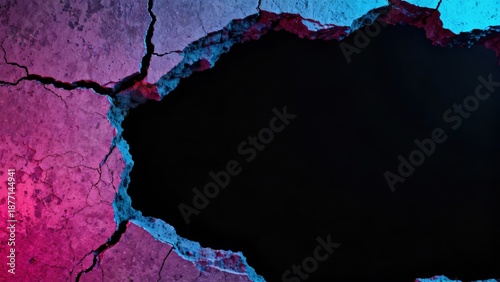 Vivid Cracks in a Dark Surface