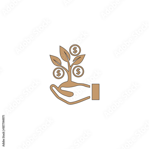 Seedling growth with coins