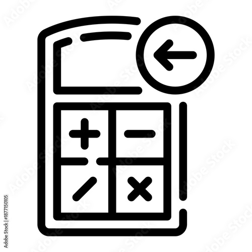 left arrow line icon