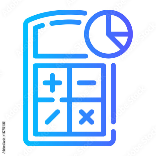 pie chart gradient icon