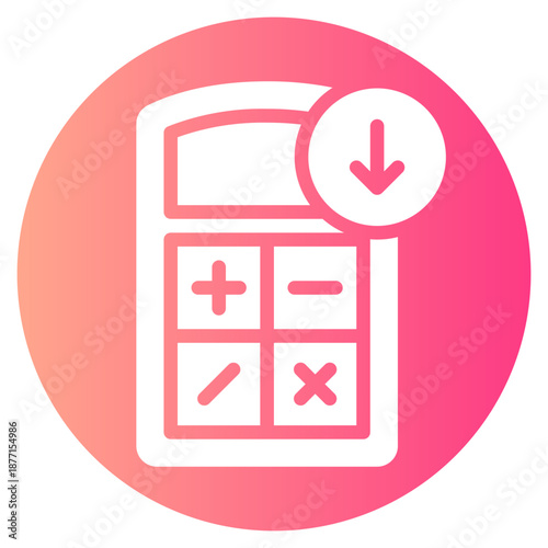 down arrow gradient icon