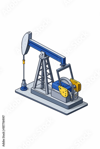 Obraz na płótnie Bombeo de petróleo en 3D