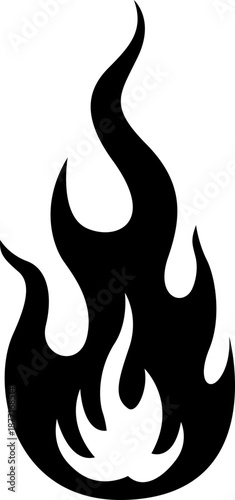 vector illustration of a fire silhouette