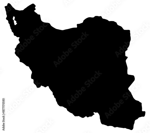 silhouette of Iran, strong ...