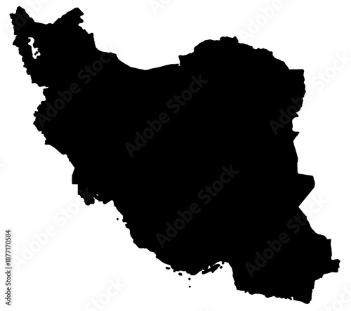 silhouette of Iran, slightl...