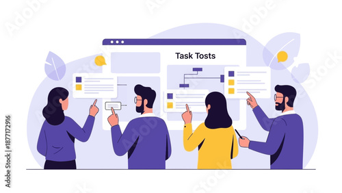 Team Collaboration on Project Tasks and Planning with Digital Interface
