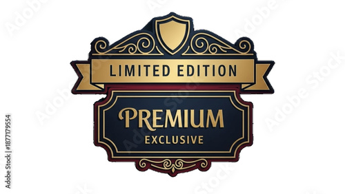 Luxury Gold Limited Edition Premium Badge Design