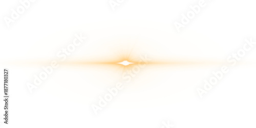 Tableau sur toile Lens flare png yellow light visual effect sticker, transparent background