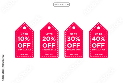 New discount banners set. Vector bright template banners. Template illustration