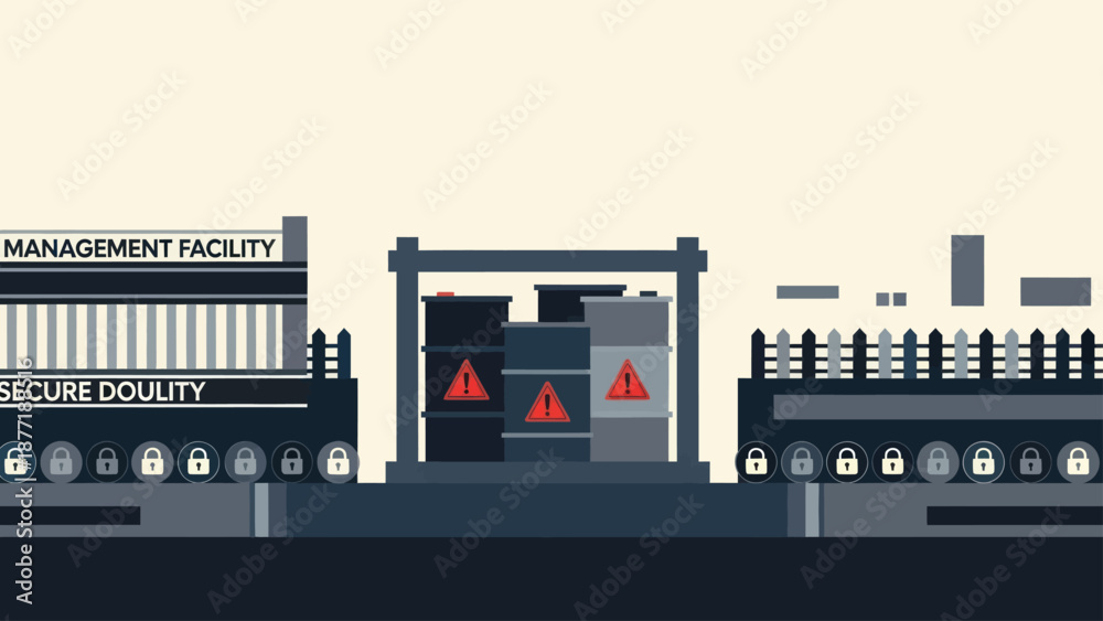 Fotografia Industrial Security Facility with Hazardous Materials